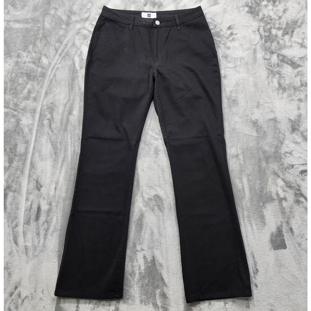 Gap Jeans Womens 10 Black Mid Rise Bootcut Stretch‎ Denim Casual Preppy Classic